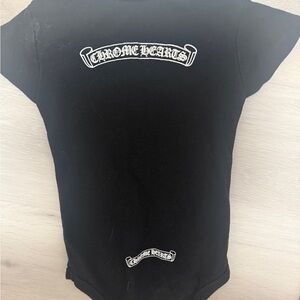 Chrome Hearts Black Infant Bodysuit